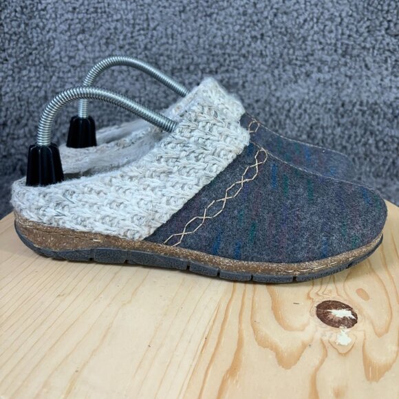 Earth Origins Shoes Elana Clogs Womens Size 9.5 Knit Faux Fur Lined Cork Slip On - Picture 3 of 8